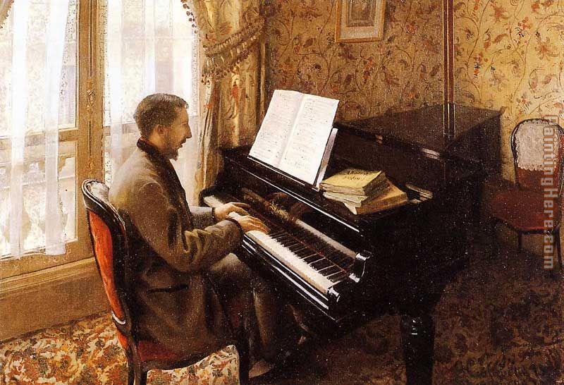 Gustave Caillebotte Young Man Playing the Piano